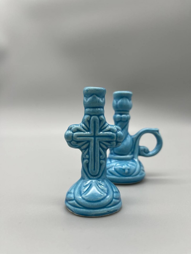 Підсвічник блакитний 