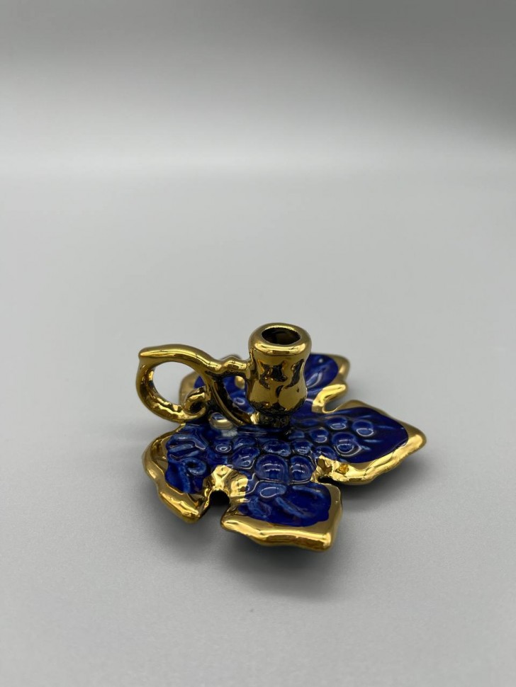 Підсвічник лист синій